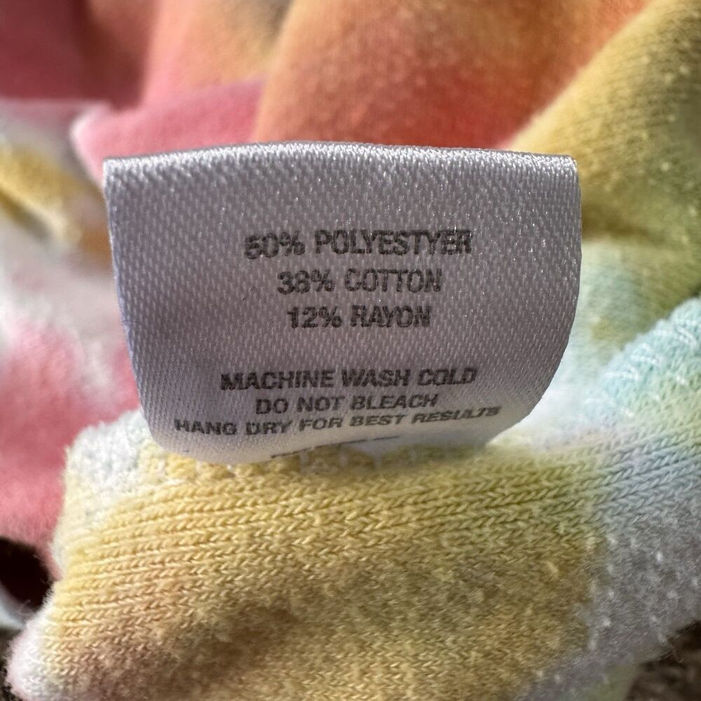Feat Blanket Blend Tie Dye Rainbow Hooded Sweatshirt Unisex Size 1 - Picture 5 of 7